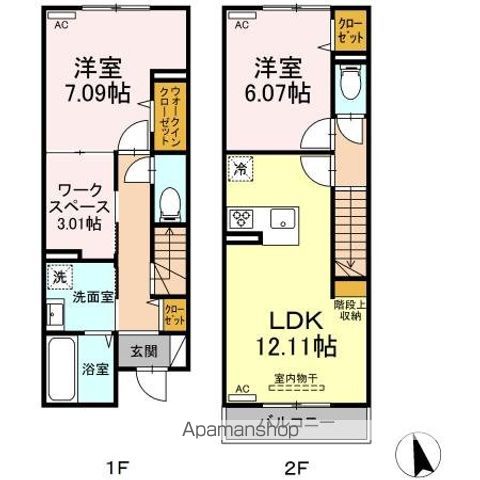 【杉並区高井戸東のアパートの間取り】