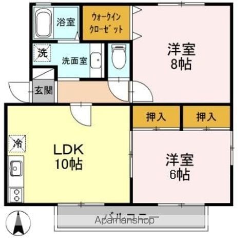 クレセント Aの間取り写真