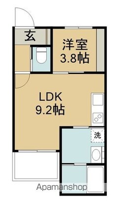 Ｌｉｅｎ鯨多[1LDK/31.9m2]の間取図