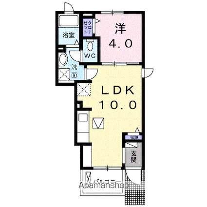 サン・グレース[1LDK/32.21m2]の間取図
