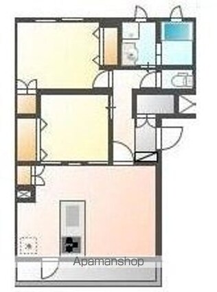 パラティ川内・Ｎ[2LDK/54.03m2]の間取図