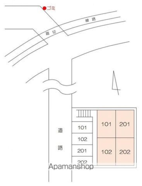 フィルハイツ円座[2DK/39.74m2]の配置図