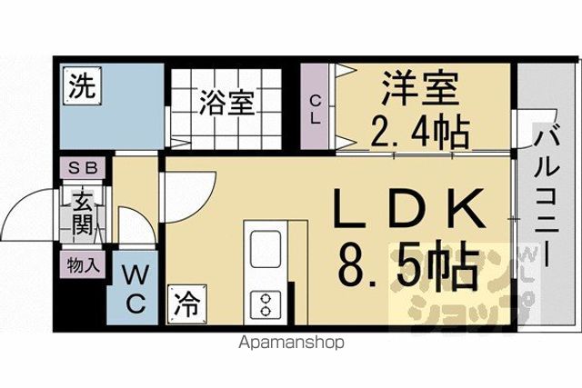 ファステート九条河原町レイヴの間取り写真