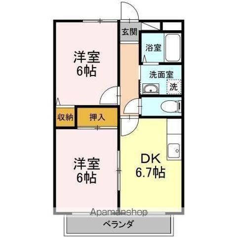 パセオ西府　弐番館の間取り