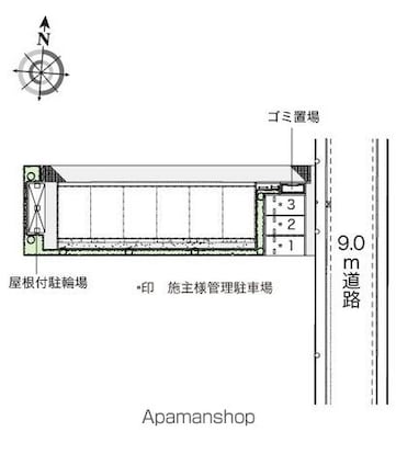 レオネクストこぶし[1K/26.08m2]の配置図