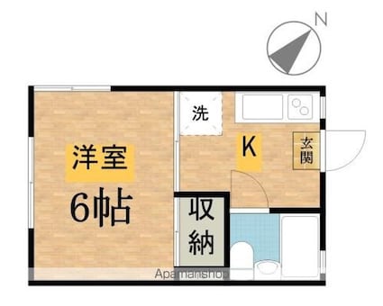 ロイヤルハイツ[1K/19.87m2]の間取図