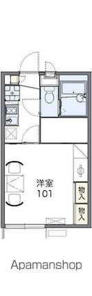 レオパレスＯｓｈｉｍａ[1K/23.18m2]の間取図