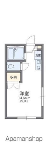 レオパレスローザンヌⅡ[1K/19.96m2]の間取図