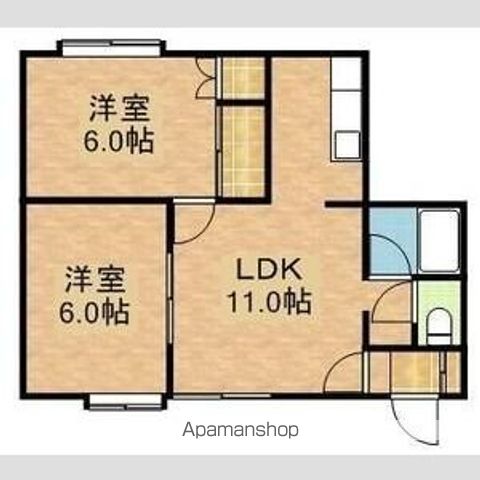 フラット平岡の間取り写真
