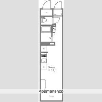 セブンスターハイツ代々木第二[1R/19.15m2]の間取図