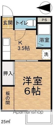 コーポ寺島[1K/25m2]の間取図