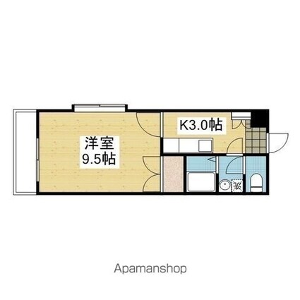 ロイヤルコートⅡ[1K/28.8m2]の間取図