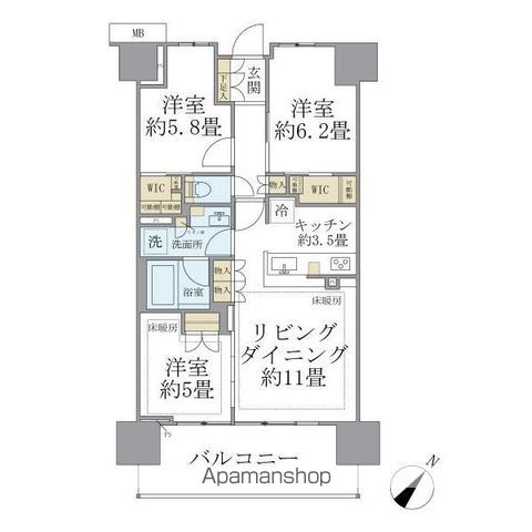 BRILLIA南浦和の間取り写真