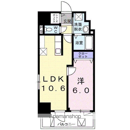 ロジュマン　ベル[1LDK/39.43m2]の間取図