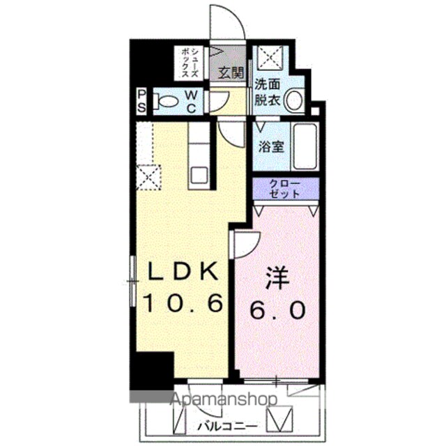 ロジュマン　ベル[1LDK/39.43m2]の間取図