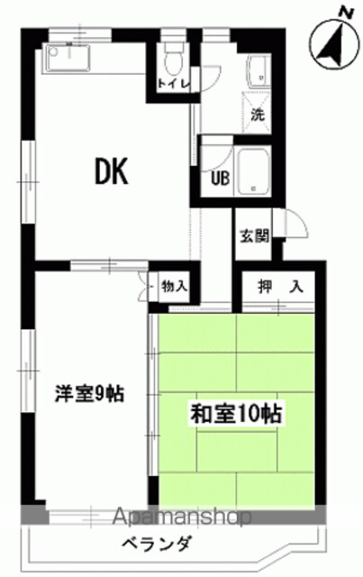 神田ビル[2DK/59.5m2]の間取図