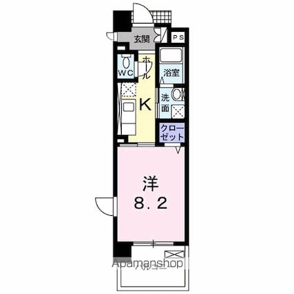 グレイス　コート[1K/29.27m2]の間取図
