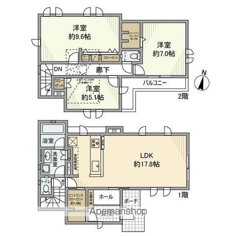 東京地下鉄副都心線 平和台駅 徒歩13分 2階建 築6年の間取り写真