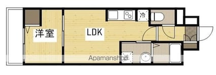 ウェンディ幟町[1LDK/28.54m2]の間取図