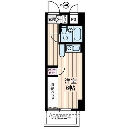 インディビレッジ[1R/16.25m2]の間取図