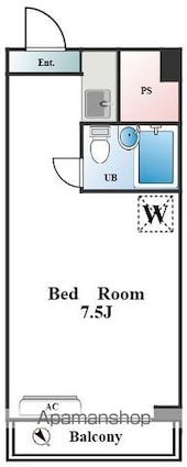 パレ・ドール池袋[1R/22.99m2]の間取図