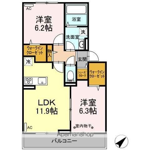 ＤーＲＯＯＭ香住ヶ丘Ⅱの間取り