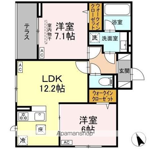 D PAINA 宿河原6 IIの間取り写真