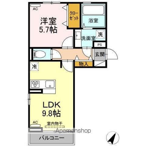 DーROOM渡鹿の間取り写真