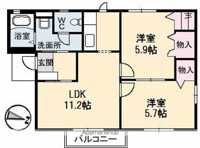 NEOクラレッドシティ A棟の間取り写真