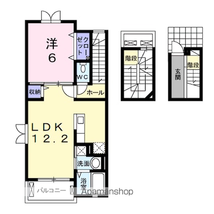 プリムローズ[1LDK/53m2]の間取図