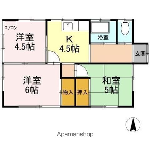 茂原市 1階建 築45年の間取り写真