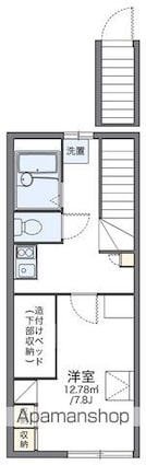 レオパレスフェリーチェ[1K/25.44m2]の間取図