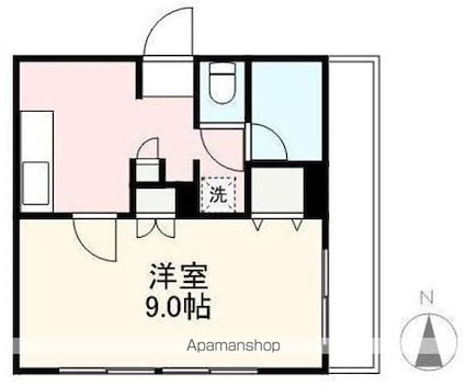 ステーションハイツ太田[1K/26m2]の間取図