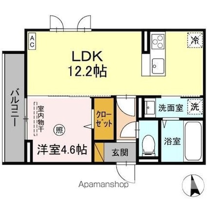 Ｓｅｒｅｎｖｉｔａ　ｅａｓｔ（セレウィータ　イースト）[1LDK/40.24m2]の間取図
