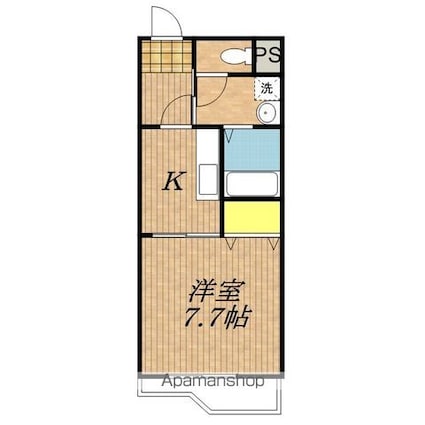仁木マンション[1K/30.5m2]の間取図