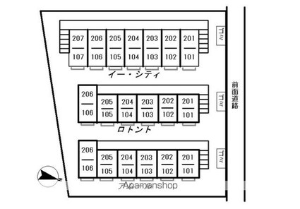 東京都江戸川区瑞江１丁目[1K/19.61m2]の配置図