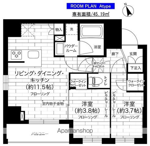 ステージグランデ亀有アジールコートの間取り写真