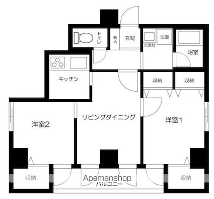 ローズマンションミヤハラ[2LDK/47.24m2]の間取図