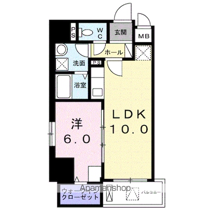 Ｅ．ステージ　新御徒町[1LDK/40.43m2]の間取図