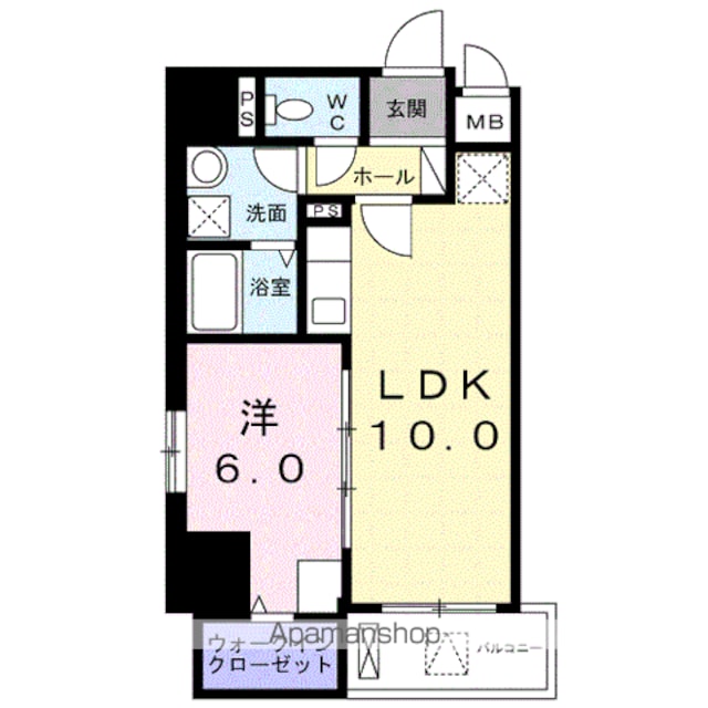 Ｅ．ステージ　新御徒町[1LDK/40.43m2]の間取図