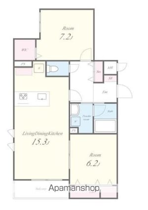 Ｓｔａｄｔ　Ｎｅｒｉｍａーｋａｓｕｇａｃｈｏ[2LDK/64.42m2]の間取図