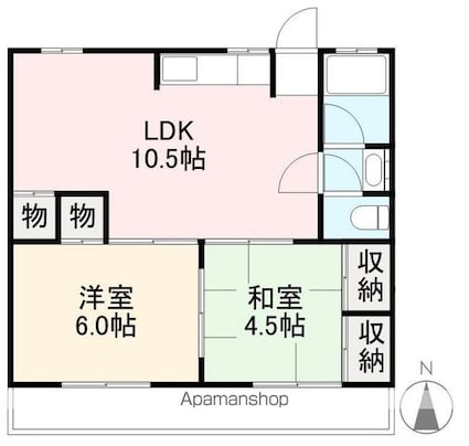 香川県高松市木太町[2LDK/50.02m2]の間取図