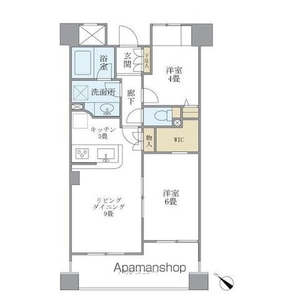 エーデルブルク[2LDK/54.74m2]の間取図