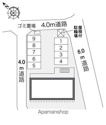レオパレスひだまりの丘　鹿島[1K/22.35m2]の配置図