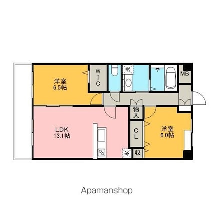 セレネイド[2LDK/60.24m2]の間取図