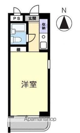 アルファ二番町[1R/22.76m2]の間取図