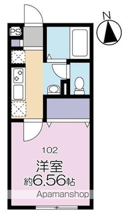 Ｌａ　Ｃａｓｅｔｔａ[1K/22.46m2]の間取図