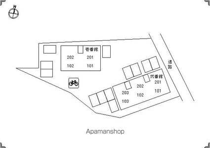 アネックス　弐番館[2DK/50m2]の配置図