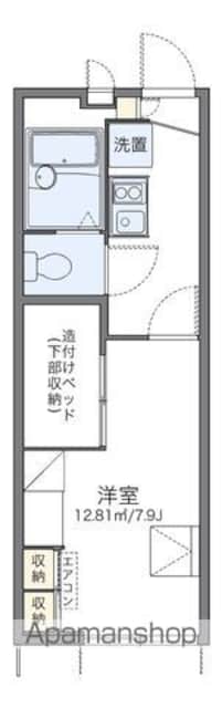 レオパレスワカタケ[1K/21.81m2]の間取図