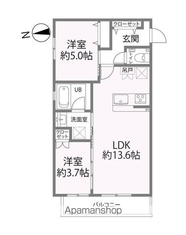 オーベル今里northの間取り写真